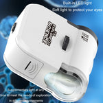 Mini microscopio portatile 60x con luci LED per bambini