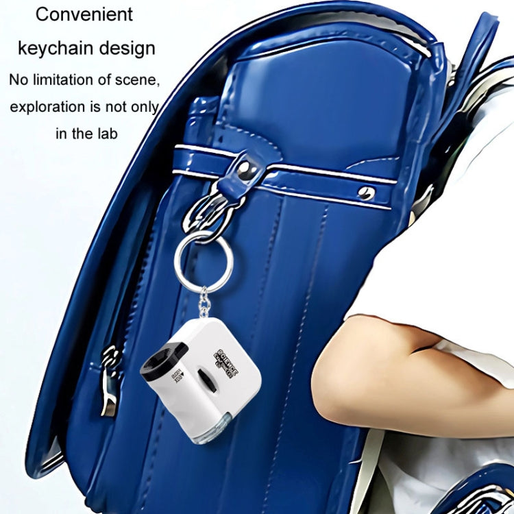 Ciondolo mini microscopio portatile 60x con luci a LED Osservazione esplorativa all'aperto Divertenti giocattoli per bambini