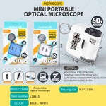 Mini microscopio portatile 60x con luci LED per bambini