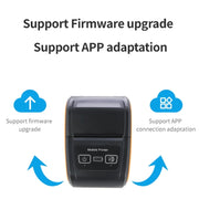 Stampante termica Bluetooth per ricevute da asporto portatile da 58 mm, US Plug, EU Plug, UK Plug