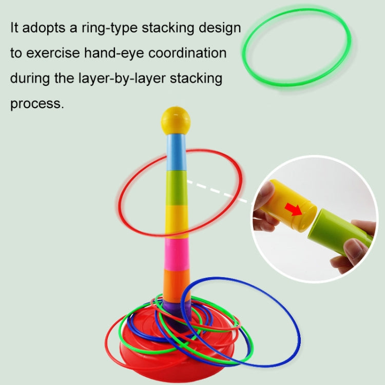Cerchio da lancio staccabile per bancarella del mercato notturno Giocattoli per bambini Giochi genitore-figlio, 1 Tower 3 Circles, 1 Tower 9 Circles, 1 Tower+12 Circles, 1 Tower 18 Circles, 1 Tower 24 Circles, 1 Tower+36 Circles, 2 Towers 30 Circles   ...