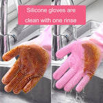 Guanti per lavare i piatti in silicone da cucina Guanti per la pulizia delle faccende domestiche maschili e femminili, 160g