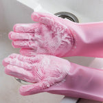 Guanti per lavare i piatti in silicone da cucina Guanti per la pulizia delle faccende domestiche maschili e femminili, 160g