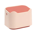 Cestino per rifiuti da tavolo di tipo push con coperchio, piccola lettiera per animali domestici con isolamento dagli odori, 17.8 x 13 x 13.5cm