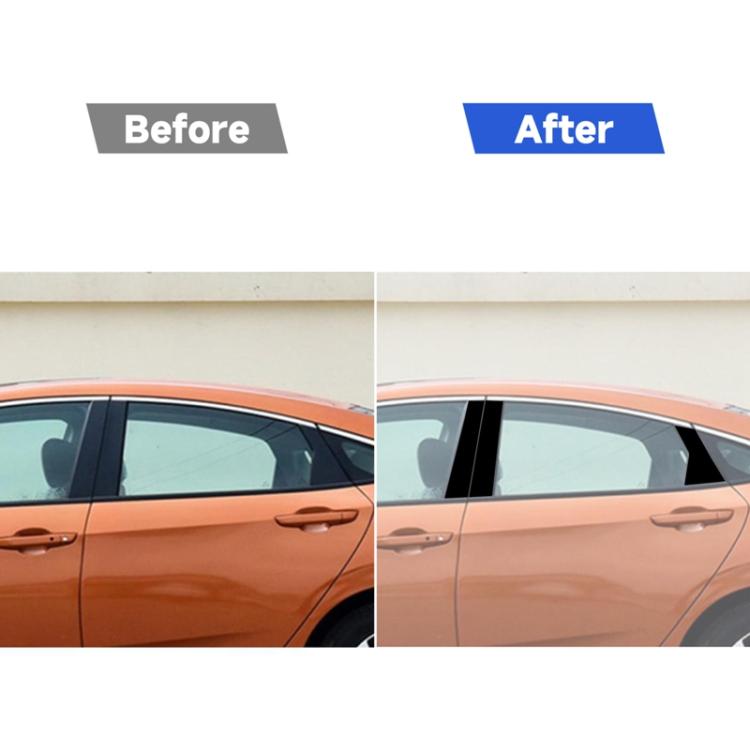 Per Honda Civic 2016-2019 6 pezzi/set adesivo decorativo universale per montante B per guida a sinistra e a destra