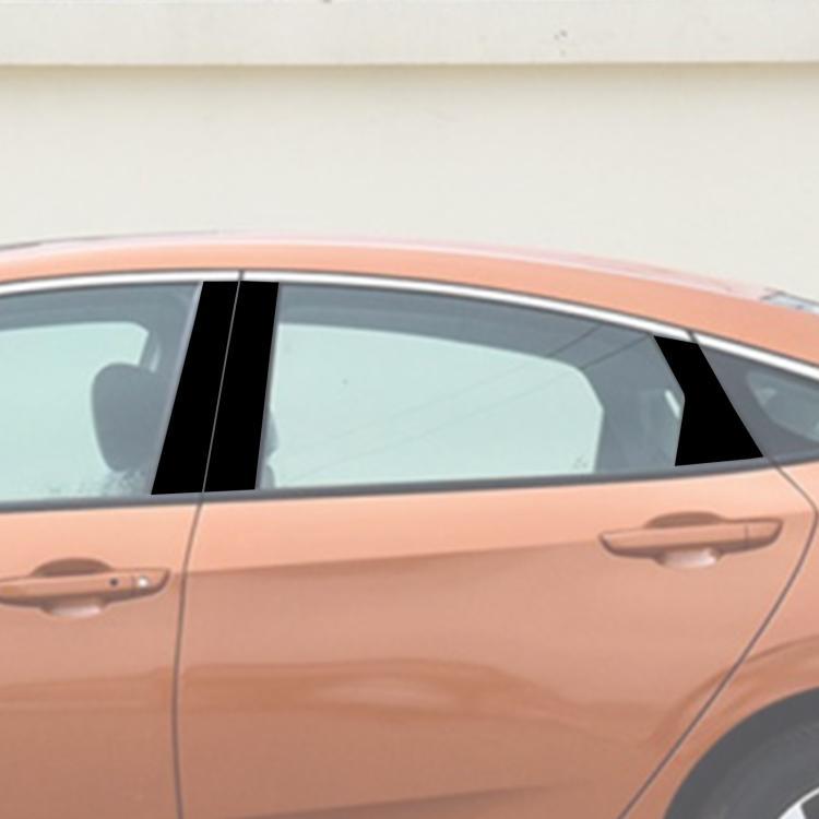 Per Honda Civic 2016-2019 6 pezzi/set adesivo decorativo universale per montante B per guida a sinistra e a destra