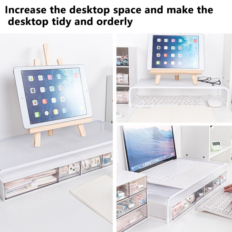 Organizzatore per rack in ferro battuto con staffa elevata per monitor del computer, Standard Single Layer, Deepen Single Layer, Double Layer, Double Layer Split, Deepen Dual Layer, Deepen Dual Layer Split