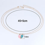 MIGLIOR AMICO Collana con carta dell'amicizia con ciondolo a forma di cuore con catena Love Lockbone