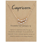 12 segni zodiacali con collana di diamanti, strass e ciondolo a catena con clavicola, Scorpio Golden, Sagittarius Golden, Capricorn Golden, Taurus Golden, Pisces Golden, Leo Golden, Libra Golden, Cancer Golden, Aquarius Golden, Virgo Golden, Aries Gold...