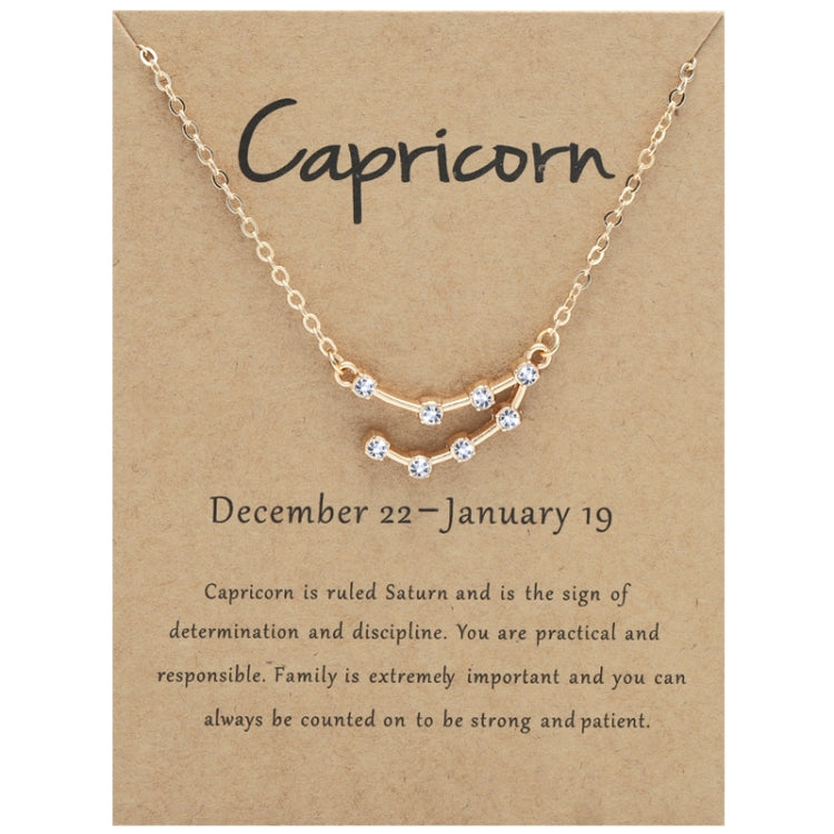 12 segni zodiacali con collana di diamanti, strass e ciondolo a catena con clavicola, Scorpio Golden, Sagittarius Golden, Capricorn Golden, Taurus Golden, Pisces Golden, Leo Golden, Libra Golden, Cancer Golden, Aquarius Golden, Virgo Golden, Aries Gold...