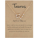 12 segni zodiacali con collana di diamanti, strass e ciondolo a catena con clavicola, Scorpio Golden, Sagittarius Golden, Capricorn Golden, Taurus Golden, Pisces Golden, Leo Golden, Libra Golden, Cancer Golden, Aquarius Golden, Virgo Golden, Aries Gold...