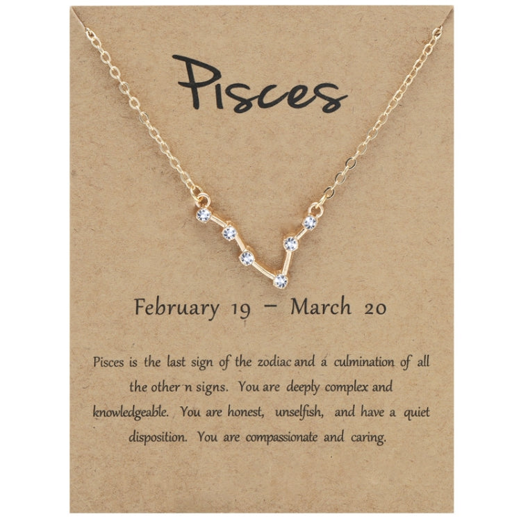 12 segni zodiacali con collana di diamanti, strass e ciondolo a catena con clavicola, Scorpio Golden, Sagittarius Golden, Capricorn Golden, Taurus Golden, Pisces Golden, Leo Golden, Libra Golden, Cancer Golden, Aquarius Golden, Virgo Golden, Aries Gold...