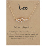12 segni zodiacali con collana di diamanti, strass e ciondolo a catena con clavicola, Scorpio Golden, Sagittarius Golden, Capricorn Golden, Taurus Golden, Pisces Golden, Leo Golden, Libra Golden, Cancer Golden, Aquarius Golden, Virgo Golden, Aries Gold...