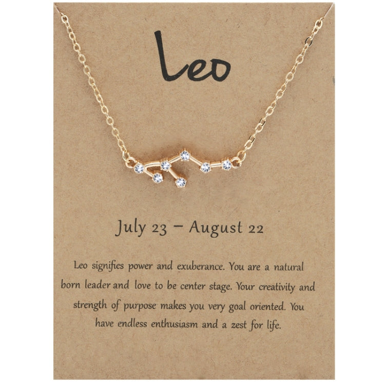 12 segni zodiacali con collana di diamanti, strass e ciondolo a catena con clavicola, Scorpio Golden, Sagittarius Golden, Capricorn Golden, Taurus Golden, Pisces Golden, Leo Golden, Libra Golden, Cancer Golden, Aquarius Golden, Virgo Golden, Aries Gold...