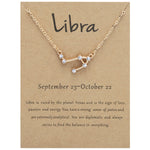 12 segni zodiacali con collana di diamanti, strass e ciondolo a catena con clavicola, Scorpio Golden, Sagittarius Golden, Capricorn Golden, Taurus Golden, Pisces Golden, Leo Golden, Libra Golden, Cancer Golden, Aquarius Golden, Virgo Golden, Aries Gold...