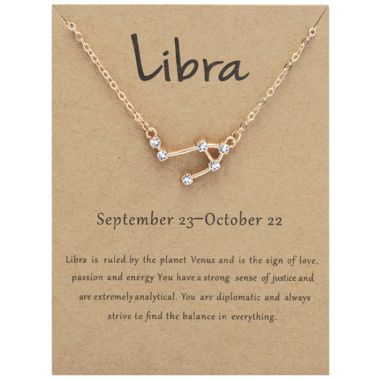 12 segni zodiacali con collana di diamanti, strass e ciondolo a catena con clavicola, Scorpio Golden, Sagittarius Golden, Capricorn Golden, Taurus Golden, Pisces Golden, Leo Golden, Libra Golden, Cancer Golden, Aquarius Golden, Virgo Golden, Aries Gold...