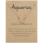 12 segni zodiacali con collana di diamanti, strass e ciondolo a catena con clavicola, Scorpio Golden, Sagittarius Golden, Capricorn Golden, Taurus Golden, Pisces Golden, Leo Golden, Libra Golden, Cancer Golden, Aquarius Golden, Virgo Golden, Aries Gold...