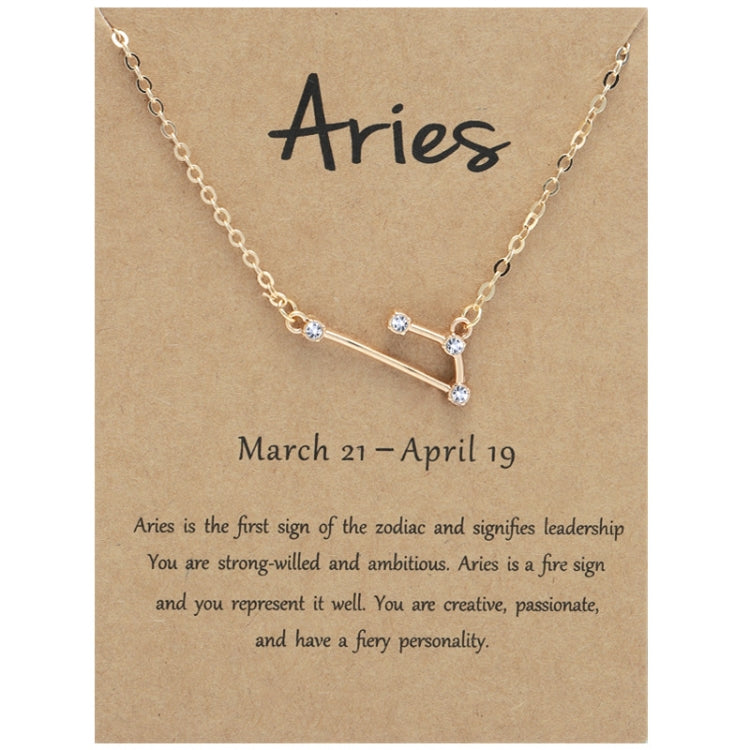 12 segni zodiacali con collana di diamanti, strass e ciondolo a catena con clavicola, Scorpio Golden, Sagittarius Golden, Capricorn Golden, Taurus Golden, Pisces Golden, Leo Golden, Libra Golden, Cancer Golden, Aquarius Golden, Virgo Golden, Aries Gold...