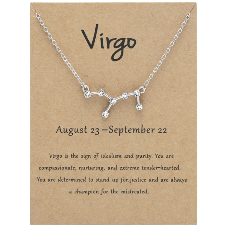 12 segni zodiacali con collana di diamanti, strass e ciondolo a catena con clavicola, Scorpio Golden, Sagittarius Golden, Capricorn Golden, Taurus Golden, Pisces Golden, Leo Golden, Libra Golden, Cancer Golden, Aquarius Golden, Virgo Golden, Aries Gold...