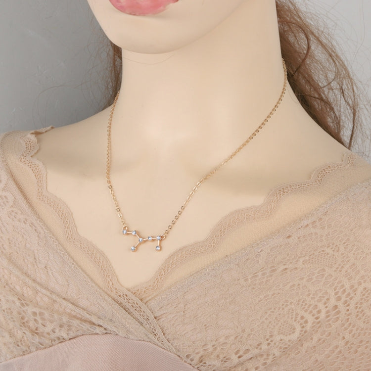 12 segni zodiacali con collana di diamanti, strass e ciondolo a catena con clavicola, Scorpio Golden, Sagittarius Golden, Capricorn Golden, Taurus Golden, Pisces Golden, Leo Golden, Libra Golden, Cancer Golden, Aquarius Golden, Virgo Golden, Aries Gold...