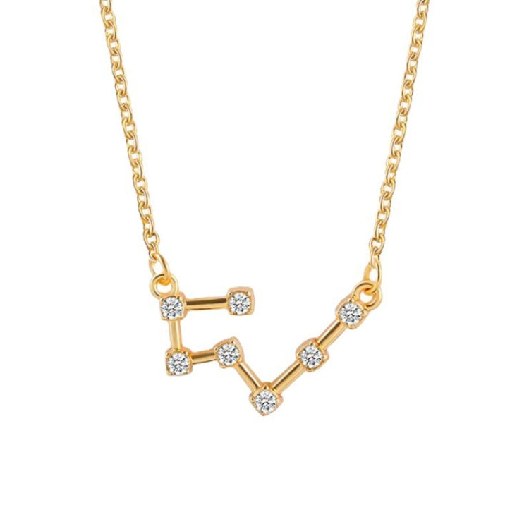 12 segni zodiacali con collana di diamanti, strass e ciondolo a catena con clavicola, Scorpio Golden, Sagittarius Golden, Capricorn Golden, Taurus Golden, Pisces Golden, Leo Golden, Libra Golden, Cancer Golden, Aquarius Golden, Virgo Golden, Aries Gold...