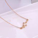 12 segni zodiacali con collana di diamanti, strass e ciondolo a catena con clavicola, Scorpio Golden, Sagittarius Golden, Capricorn Golden, Taurus Golden, Pisces Golden, Leo Golden, Libra Golden, Cancer Golden, Aquarius Golden, Virgo Golden, Aries Gold...