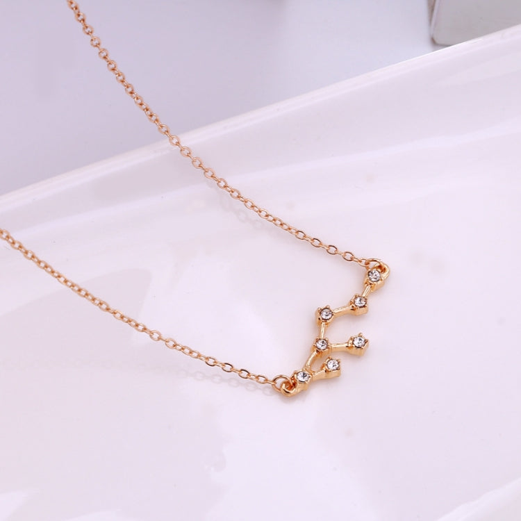 12 segni zodiacali con collana di diamanti, strass e ciondolo a catena con clavicola, Scorpio Golden, Sagittarius Golden, Capricorn Golden, Taurus Golden, Pisces Golden, Leo Golden, Libra Golden, Cancer Golden, Aquarius Golden, Virgo Golden, Aries Gold...