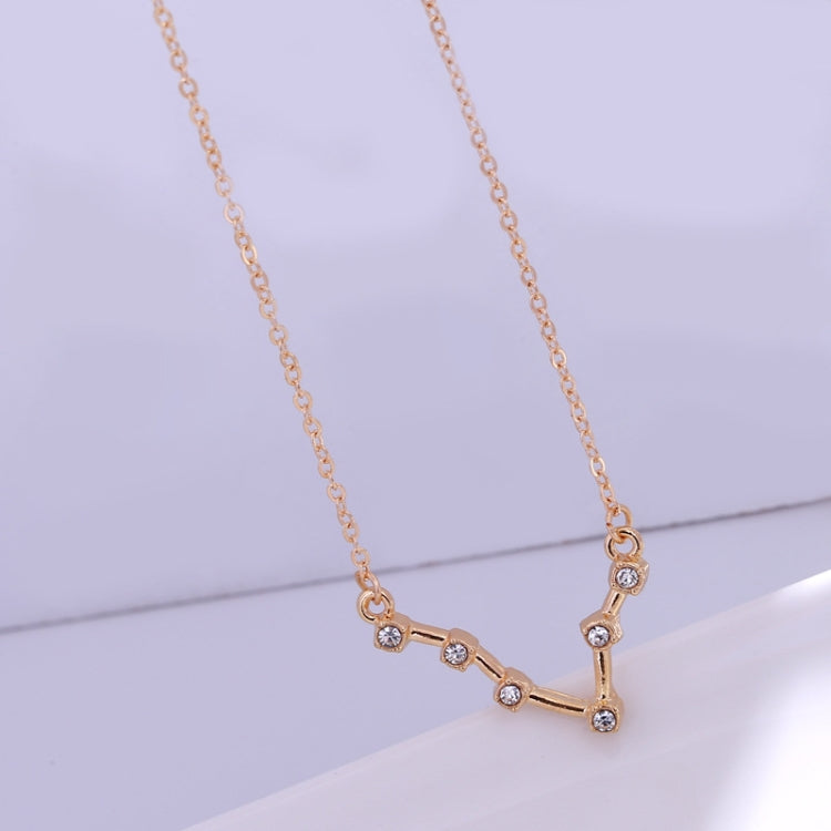 12 segni zodiacali con collana di diamanti, strass e ciondolo a catena con clavicola, Scorpio Golden, Sagittarius Golden, Capricorn Golden, Taurus Golden, Pisces Golden, Leo Golden, Libra Golden, Cancer Golden, Aquarius Golden, Virgo Golden, Aries Gold...