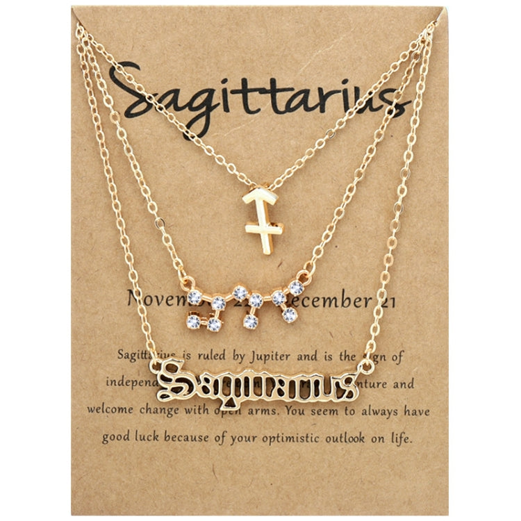 Collana 3 in 1 con 12 segni zodiacali, set di simboli dell'alfabeto retrò con set di gioielli con diamanti, Scorpion Golden, Sagittarius Golden, Capricorn Golden, Taurus Golden, Pisces Golden, Leo Golden, Libra Golden, Cancer Golden, Aquarius Golden   ...
