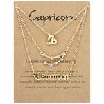 Collana 3 in 1 con 12 segni zodiacali, set di simboli dell'alfabeto retrò con set di gioielli con diamanti, Scorpion Golden, Sagittarius Golden, Capricorn Golden, Taurus Golden, Pisces Golden, Leo Golden, Libra Golden, Cancer Golden, Aquarius Golden   ...
