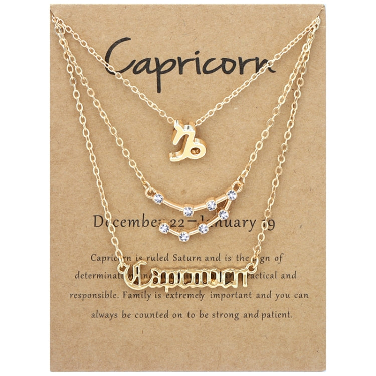 Collana 3 in 1 con 12 segni zodiacali, set di simboli dell'alfabeto retrò con set di gioielli con diamanti, Scorpion Golden, Sagittarius Golden, Capricorn Golden, Taurus Golden, Pisces Golden, Leo Golden, Libra Golden, Cancer Golden, Aquarius Golden   ...