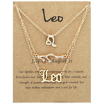 Collana 3 in 1 con 12 segni zodiacali, set di simboli dell'alfabeto retrò con set di gioielli con diamanti, Scorpion Golden, Sagittarius Golden, Capricorn Golden, Taurus Golden, Pisces Golden, Leo Golden, Libra Golden, Cancer Golden, Aquarius Golden   ...