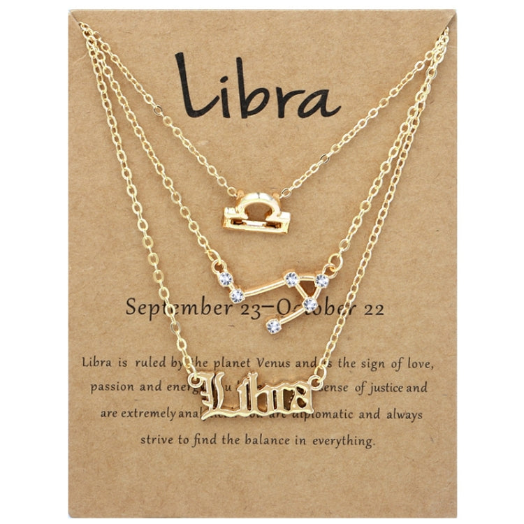 Collana 3 in 1 con 12 segni zodiacali, set di simboli dell'alfabeto retrò con set di gioielli con diamanti, Scorpion Golden, Sagittarius Golden, Capricorn Golden, Taurus Golden, Pisces Golden, Leo Golden, Libra Golden, Cancer Golden, Aquarius Golden   ...