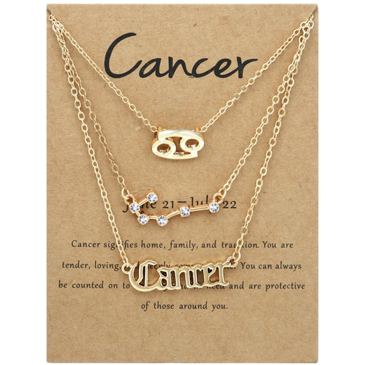 Collana 3 in 1 con 12 segni zodiacali, set di simboli dell'alfabeto retrò con set di gioielli con diamanti, Scorpion Golden, Sagittarius Golden, Capricorn Golden, Taurus Golden, Pisces Golden, Leo Golden, Libra Golden, Cancer Golden, Aquarius Golden   ...