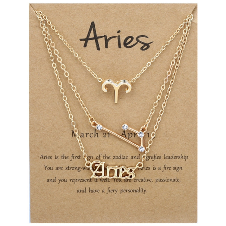 Collana 3 in 1 con 12 segni zodiacali, set di simboli dell'alfabeto retrò con set di gioielli con diamanti, Scorpion Golden, Sagittarius Golden, Capricorn Golden, Taurus Golden, Pisces Golden, Leo Golden, Libra Golden, Cancer Golden, Aquarius Golden   ...