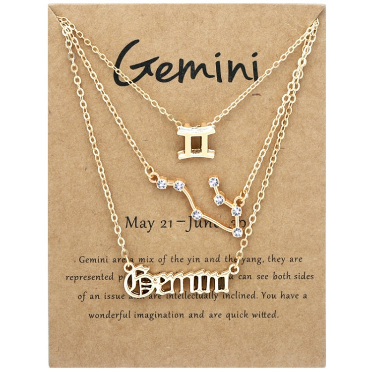 Collana 3 in 1 con 12 segni zodiacali, set di simboli dell'alfabeto retrò con set di gioielli con diamanti, Scorpion Golden, Sagittarius Golden, Capricorn Golden, Taurus Golden, Pisces Golden, Leo Golden, Libra Golden, Cancer Golden, Aquarius Golden   ...