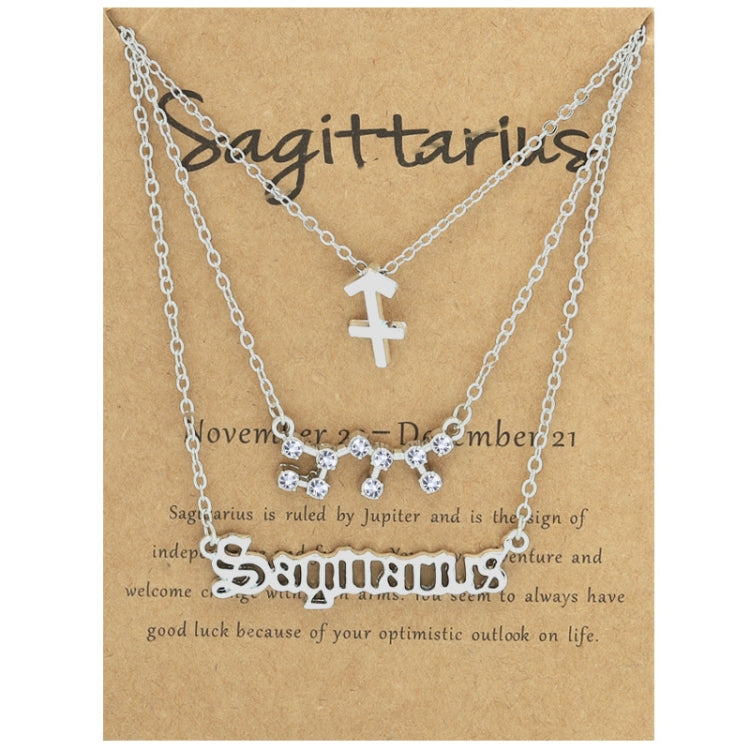 Collana 3 in 1 con 12 segni zodiacali, set di simboli dell'alfabeto retrò con set di gioielli con diamanti, Scorpion Golden, Sagittarius Golden, Capricorn Golden, Taurus Golden, Pisces Golden, Leo Golden, Libra Golden, Cancer Golden, Aquarius Golden   ...