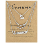Collana 3 in 1 con 12 segni zodiacali, set di simboli dell'alfabeto retrò con set di gioielli con diamanti, Scorpion Golden, Sagittarius Golden, Capricorn Golden, Taurus Golden, Pisces Golden, Leo Golden, Libra Golden, Cancer Golden, Aquarius Golden   ...
