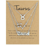 Collana 3 in 1 con 12 segni zodiacali, set di simboli dell'alfabeto retrò con set di gioielli con diamanti, Scorpion Golden, Sagittarius Golden, Capricorn Golden, Taurus Golden, Pisces Golden, Leo Golden, Libra Golden, Cancer Golden, Aquarius Golden   ...
