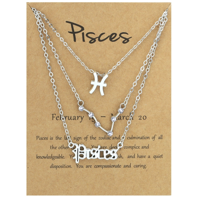 Collana 3 in 1 con 12 segni zodiacali, set di simboli dell'alfabeto retrò con set di gioielli con diamanti, Scorpion Golden, Sagittarius Golden, Capricorn Golden, Taurus Golden, Pisces Golden, Leo Golden, Libra Golden, Cancer Golden, Aquarius Golden   ...