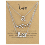 Collana 3 in 1 con 12 segni zodiacali, set di simboli dell'alfabeto retrò con set di gioielli con diamanti, Scorpion Golden, Sagittarius Golden, Capricorn Golden, Taurus Golden, Pisces Golden, Leo Golden, Libra Golden, Cancer Golden, Aquarius Golden   ...