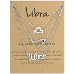 Collana 3 in 1 con 12 segni zodiacali, set di simboli dell'alfabeto retrò con set di gioielli con diamanti, Scorpion Golden, Sagittarius Golden, Capricorn Golden, Taurus Golden, Pisces Golden, Leo Golden, Libra Golden, Cancer Golden, Aquarius Golden   ...