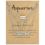 Collana 3 in 1 con 12 segni zodiacali, set di simboli dell'alfabeto retrò con set di gioielli con diamanti, Scorpion Golden, Sagittarius Golden, Capricorn Golden, Taurus Golden, Pisces Golden, Leo Golden, Libra Golden, Cancer Golden, Aquarius Golden   ...