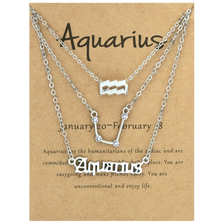 Collana 3 in 1 con 12 segni zodiacali, set di simboli dell'alfabeto retrò con set di gioielli con diamanti, Scorpion Golden, Sagittarius Golden, Capricorn Golden, Taurus Golden, Pisces Golden, Leo Golden, Libra Golden, Cancer Golden, Aquarius Golden   ...