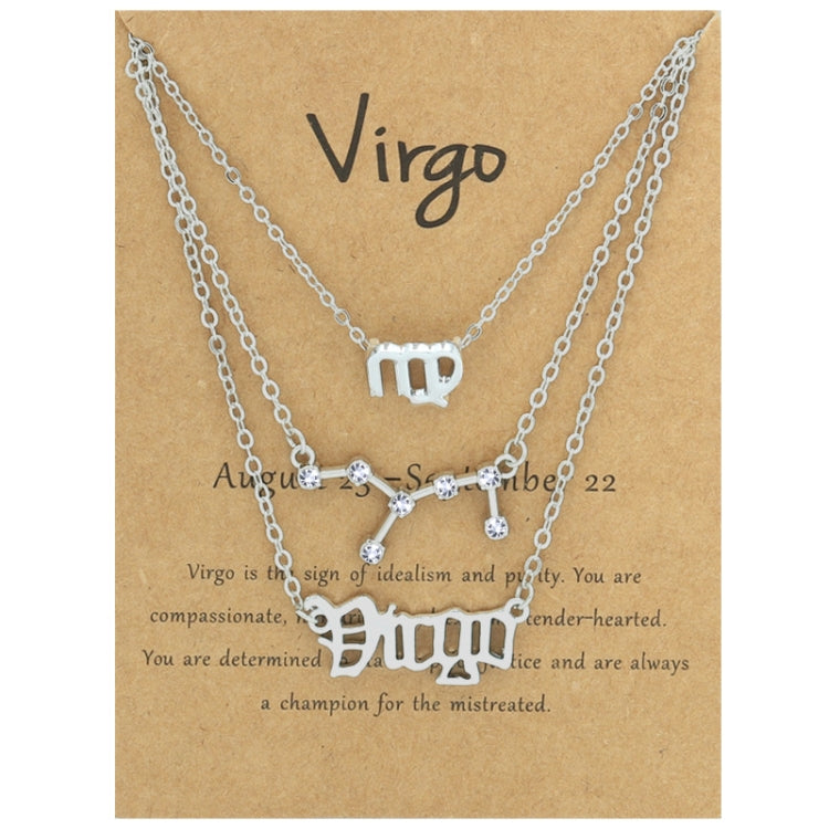 Collana 3 in 1 con 12 segni zodiacali, set di simboli dell'alfabeto retrò con set di gioielli con diamanti, Scorpion Golden, Sagittarius Golden, Capricorn Golden, Taurus Golden, Pisces Golden, Leo Golden, Libra Golden, Cancer Golden, Aquarius Golden   ...