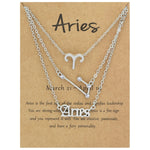 Collana 3 in 1 con 12 segni zodiacali, set di simboli dell'alfabeto retrò con set di gioielli con diamanti, Scorpion Golden, Sagittarius Golden, Capricorn Golden, Taurus Golden, Pisces Golden, Leo Golden, Libra Golden, Cancer Golden, Aquarius Golden   ...