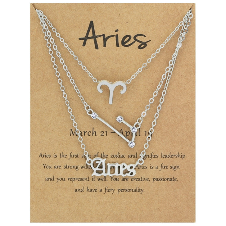 Collana 3 in 1 con 12 segni zodiacali, set di simboli dell'alfabeto retrò con set di gioielli con diamanti, Scorpion Golden, Sagittarius Golden, Capricorn Golden, Taurus Golden, Pisces Golden, Leo Golden, Libra Golden, Cancer Golden, Aquarius Golden   ...
