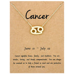 Collana con segni zodiacali Gioielli in lega placcata a catena corta, Aries Golden, Cancer Golden, Libra Golden, Virgo Golden, Leo Golden, Aquarius Golden, Pisces Golden, Taurus Golden, Capricorn Golden, Sagittarius Golden, Scorpio Golden, Gemini Golde...