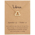 Collana con segni zodiacali Gioielli in lega placcata a catena corta, Aries Golden, Cancer Golden, Libra Golden, Virgo Golden, Leo Golden, Aquarius Golden, Pisces Golden, Taurus Golden, Capricorn Golden, Sagittarius Golden, Scorpio Golden, Gemini Golde...