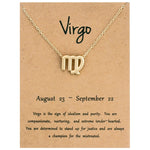 Collana con segni zodiacali Gioielli in lega placcata a catena corta, Aries Golden, Cancer Golden, Libra Golden, Virgo Golden, Leo Golden, Aquarius Golden, Pisces Golden, Taurus Golden, Capricorn Golden, Sagittarius Golden, Scorpio Golden, Gemini Golde...